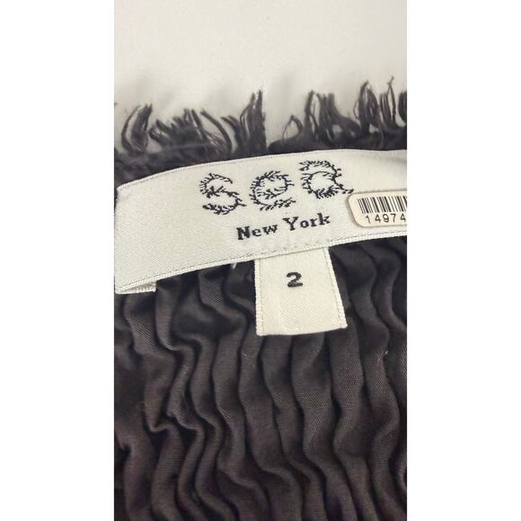 Sea New York Womens Casey Long Sleeve Raw Hem Fit & Flare Black Midi Dress 2 - Picture 10 of 11